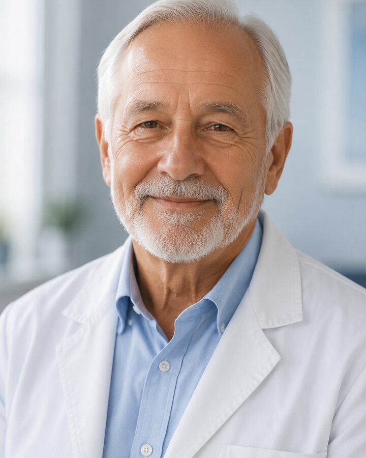 Illustrative physician portrait accompanying C. David Smith, MD